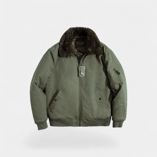 Riche | Bomber homme coton col fourrure – Classique Air Force