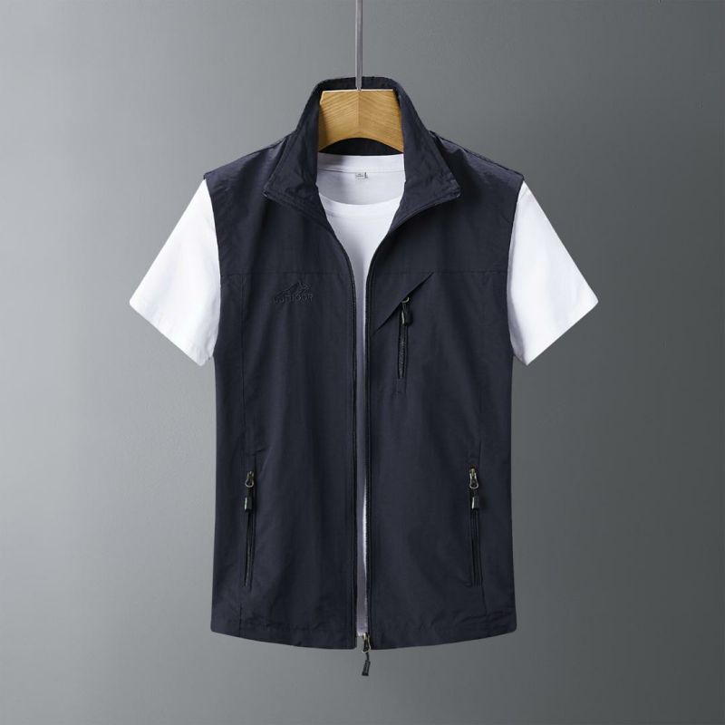 Men's Lightweight Outdoor Vest – Breathable with a Zipper