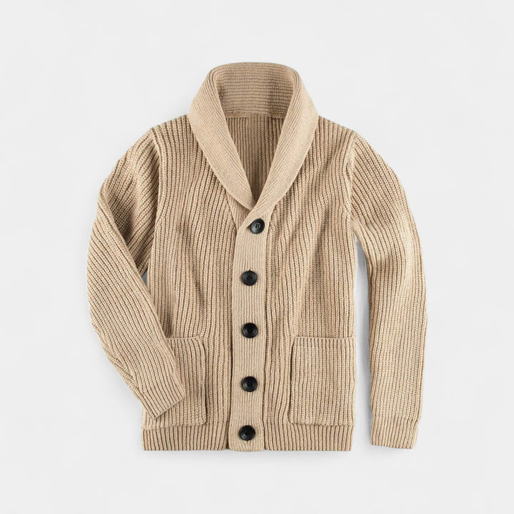 Riche | Gilet homme en laine col montant boutonné – raffiné, chaud, silhouette quotidienne