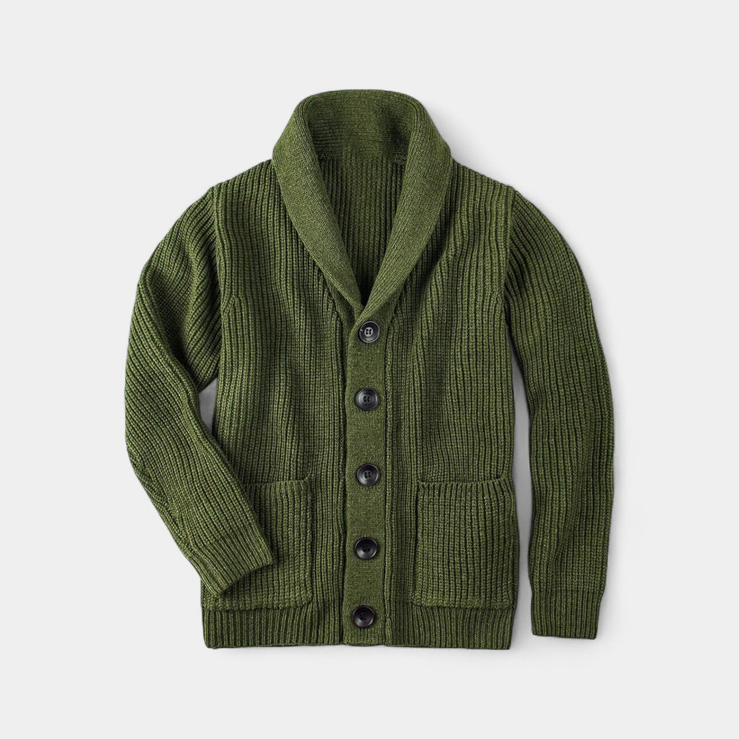 Riche | Gilet homme en laine col montant boutonné – raffiné, chaud, silhouette quotidienne