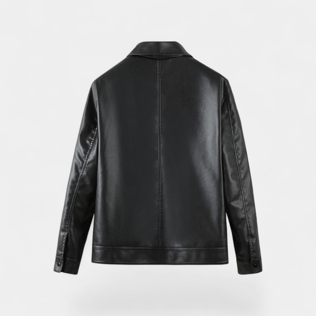 Riche | Veste homme en cuir vegan – Style uni coupe-vent