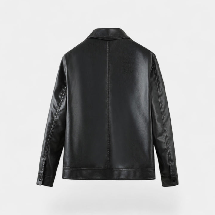 Riche | Veste homme en cuir vegan – Style uni coupe-vent