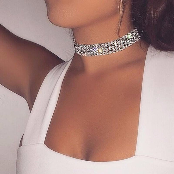Riche | Collier Ras-du-Cou Strass Cristal Femme