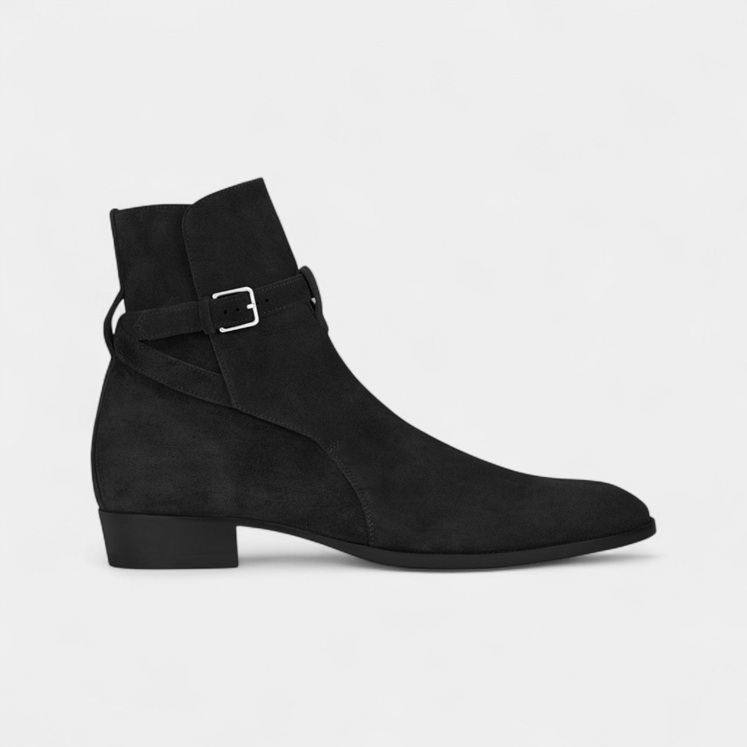 Riche | Bottes Martin homme en daim à boucle