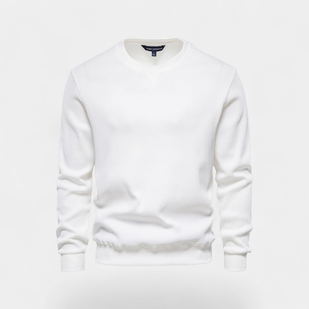 Riche | Pull homme coton col rond - Coupe minimaliste