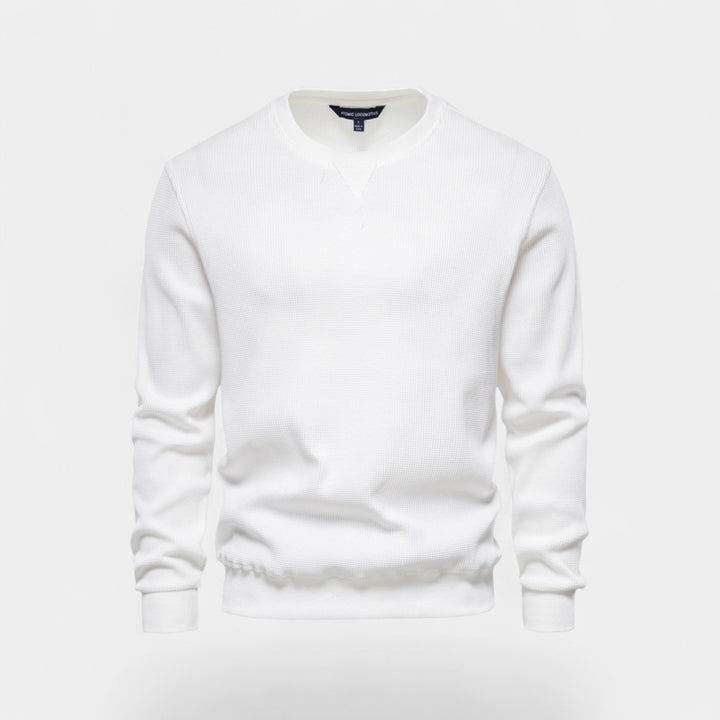 Riche | Pull homme coton col rond - Coupe minimaliste