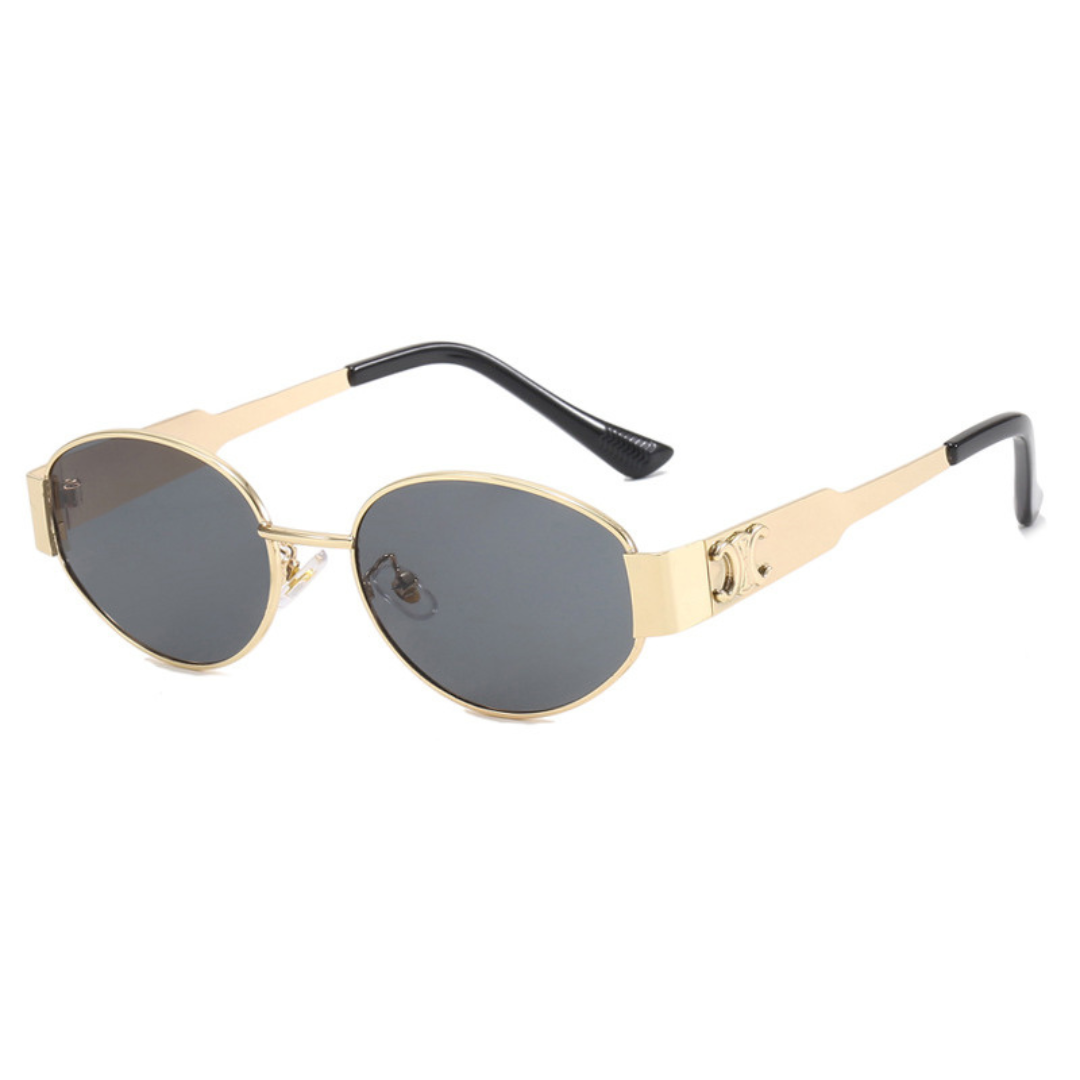 Lunettes de Soleil Vintage pour Femme – Monture Ovale Verres Teintés