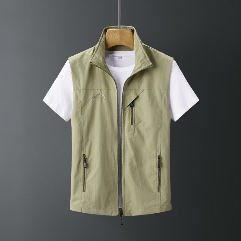Men's Lightweight Outdoor Vest – Breathable with a Zipper