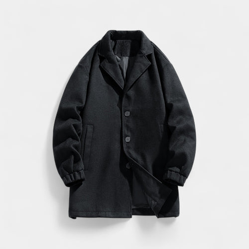 Riche | Manteau trench homme en laine mi-long – raffiné, ajusté, silhouette intemporelle