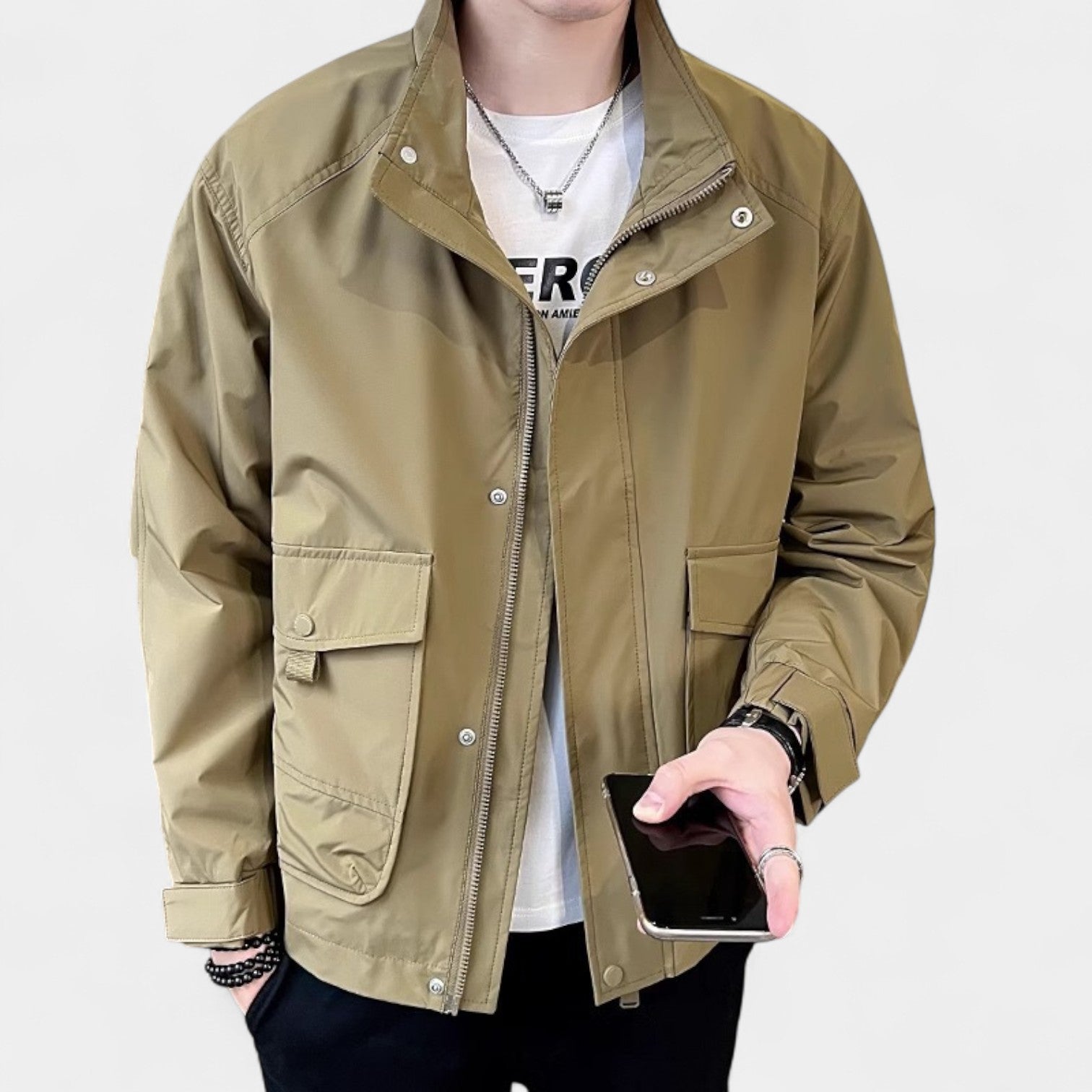 Riche | Veste homme quotidienne coton mélangé – raffinée, ajustée, silhouette polyvalente