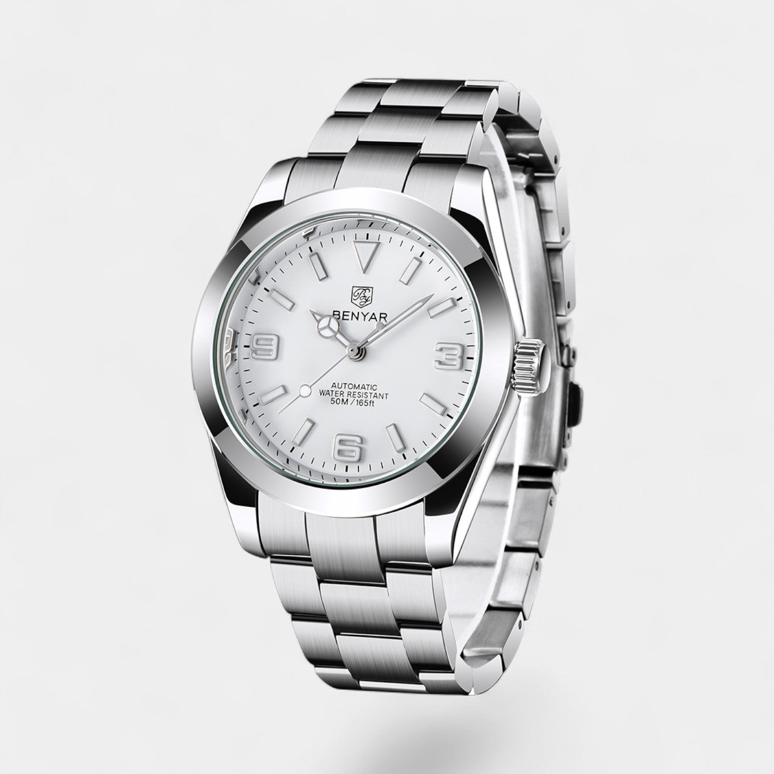 Riche | Montre pour Homme Bracelet Acier Inoxydable – Quartz Lumineuse et Étanche 41 mm