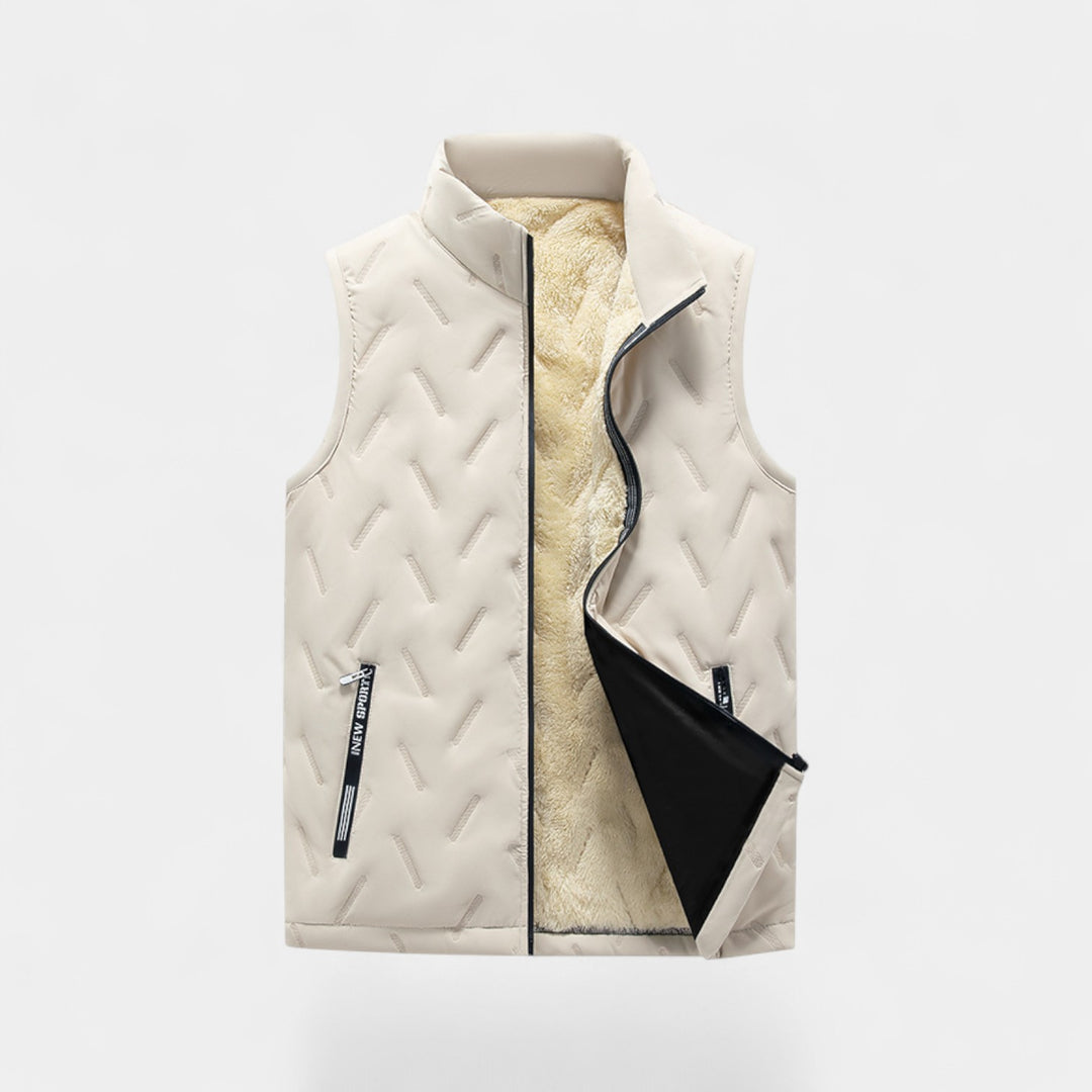 Riche | Gilet homme coton doublé polaire – confort raffiné