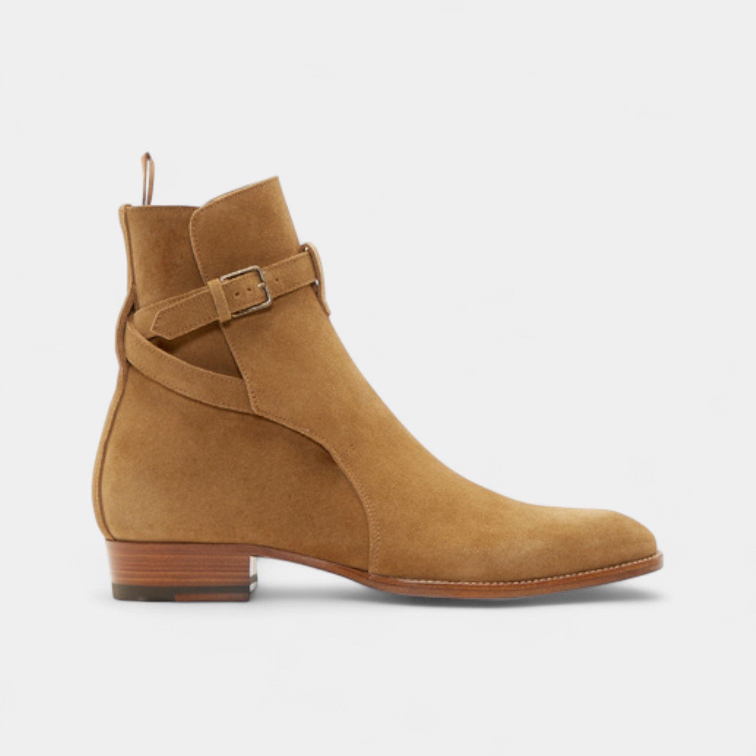Riche | Bottes Martin homme en daim à boucle