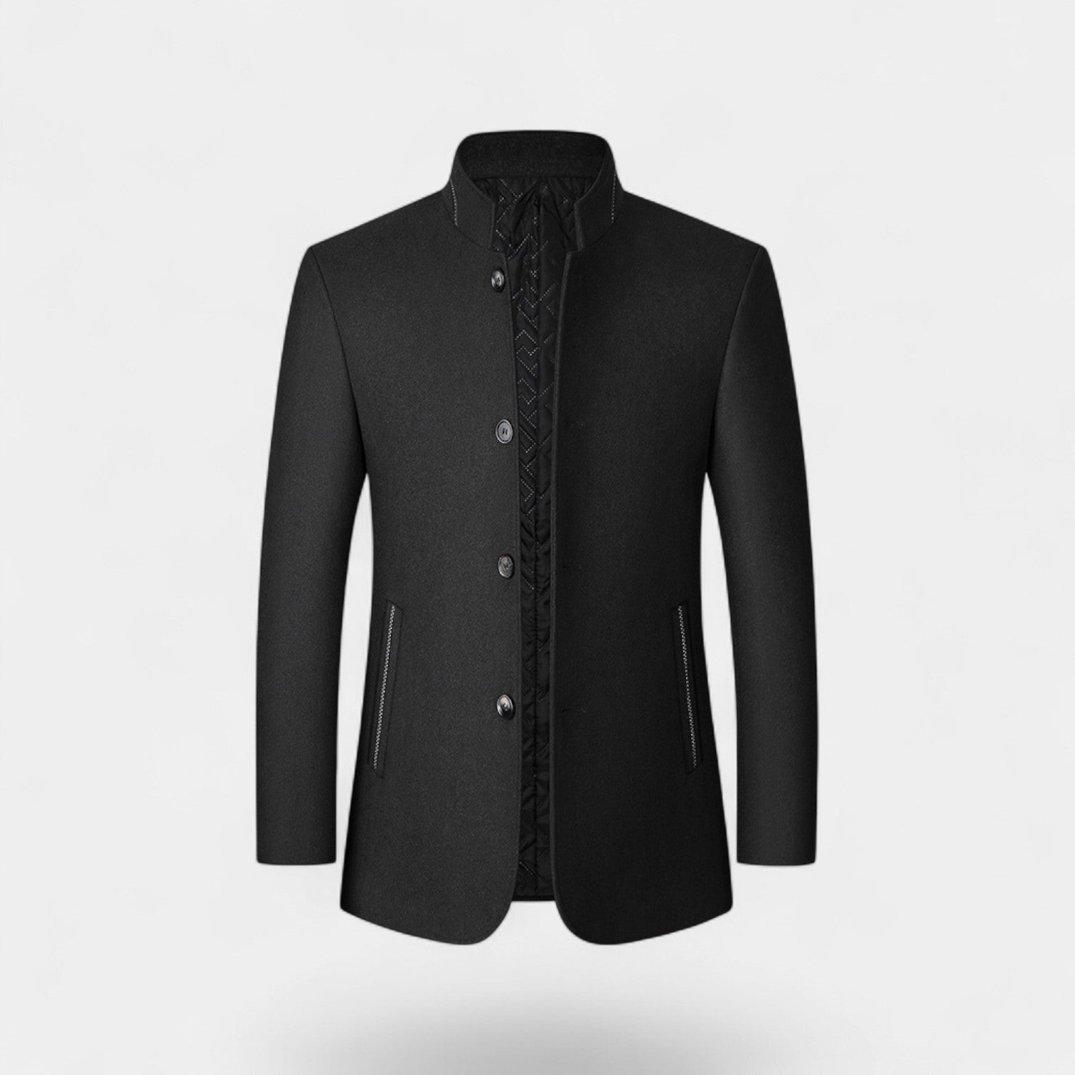 Riche | Manteau homme en laine à col montant