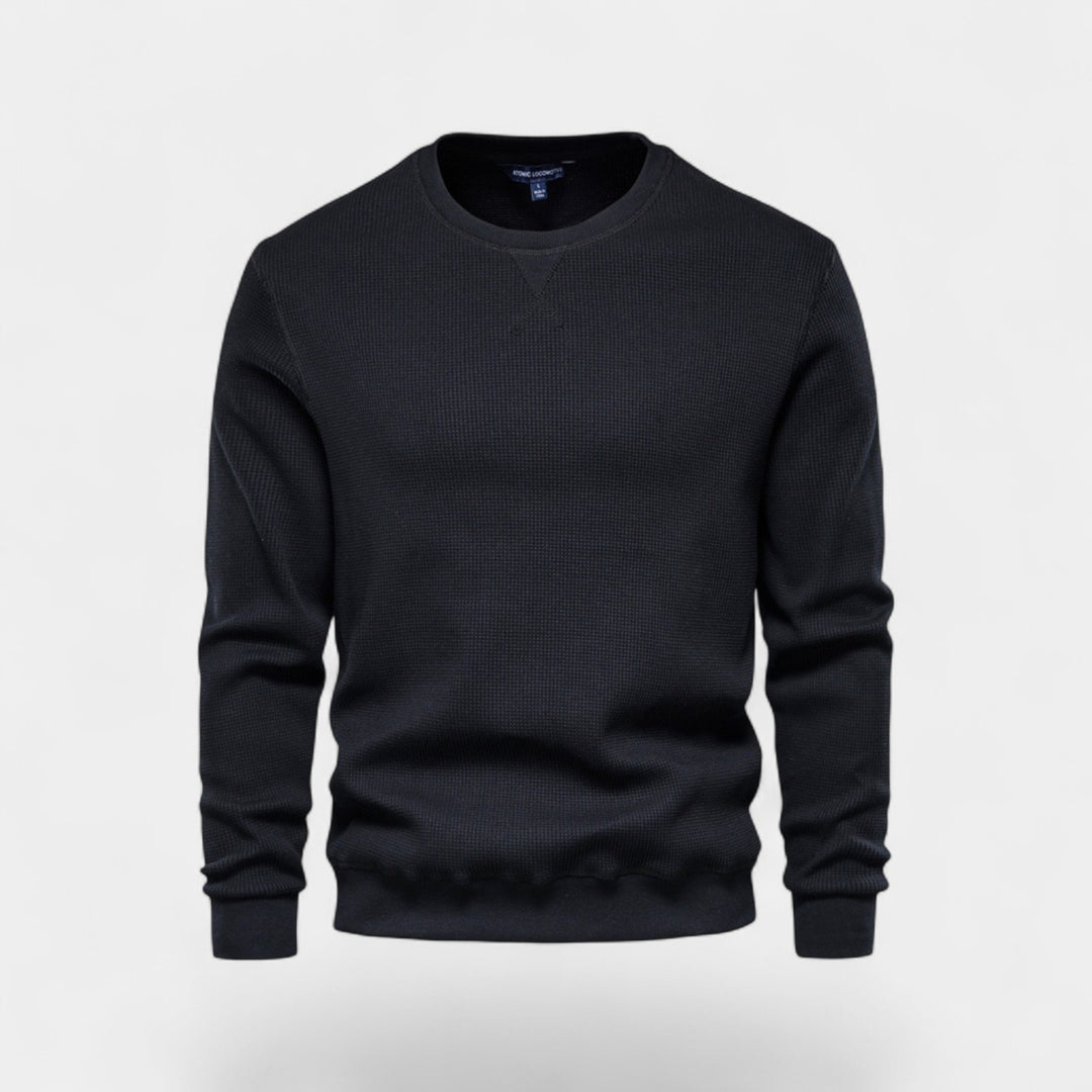 Riche | Pull homme coton col rond - Coupe minimaliste
