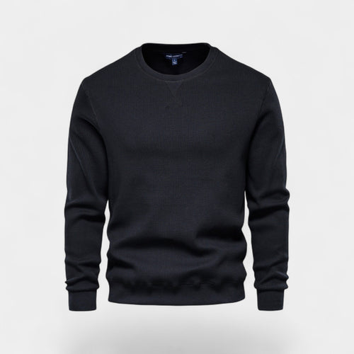 Riche | Pull homme coton col rond - Coupe minimaliste