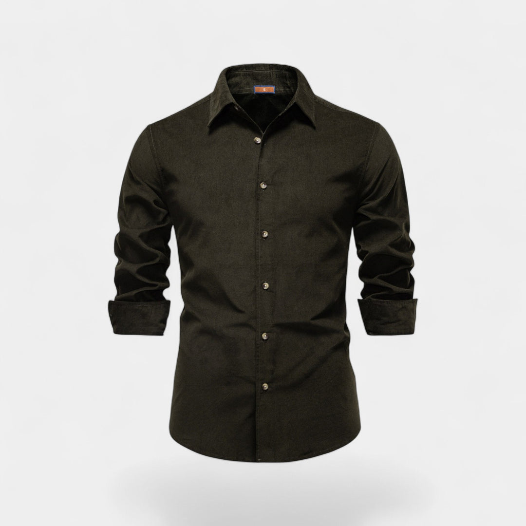 Riche | Chemise homme coton velours côtelé – Business casual raffiné