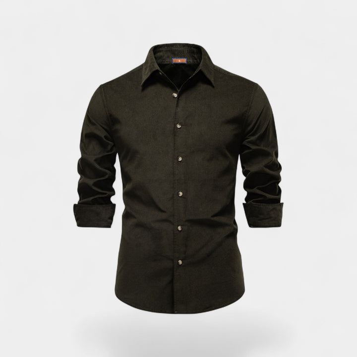 Riche | Chemise homme coton velours côtelé – Business casual raffiné
