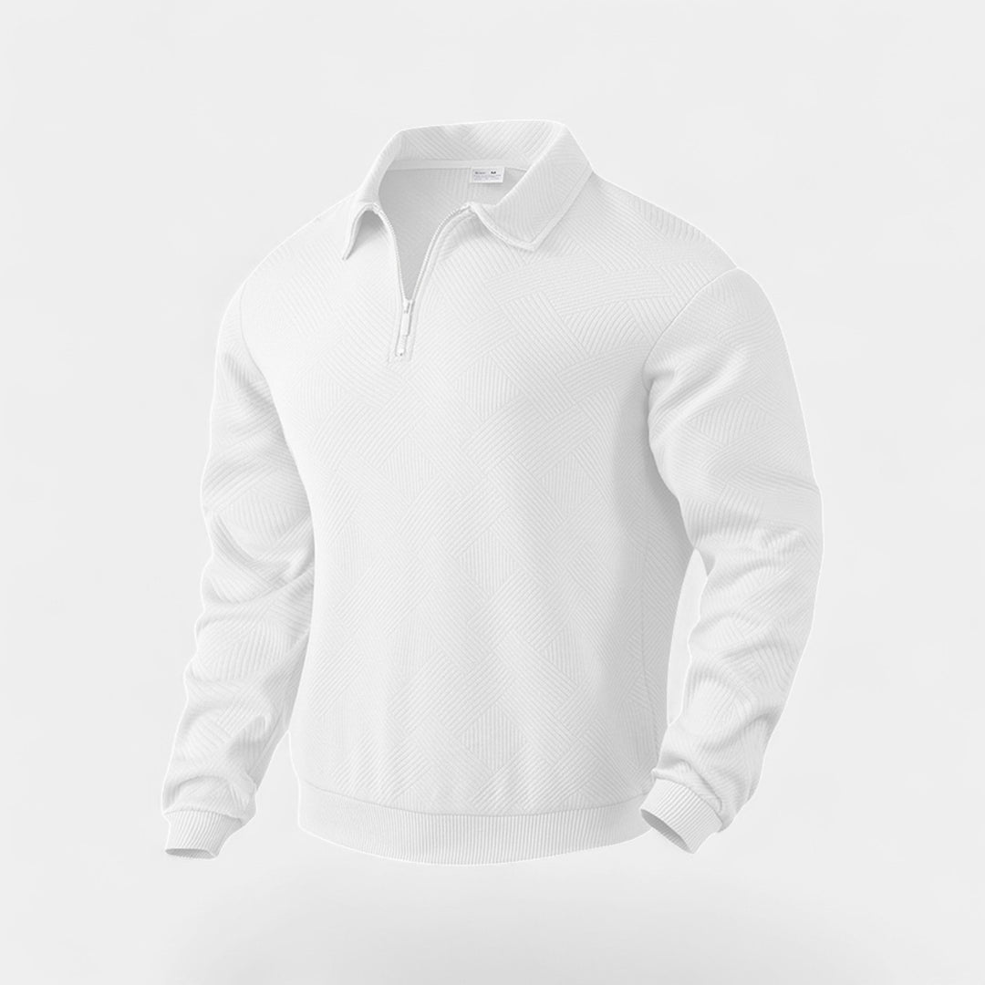 Riche | Pull homme à col revers demi-zip coupe ample – raffiné, décontracté, silhouette moderne