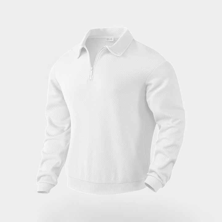 Riche | Pull homme à col revers demi-zip coupe ample – raffiné, décontracté, silhouette moderne