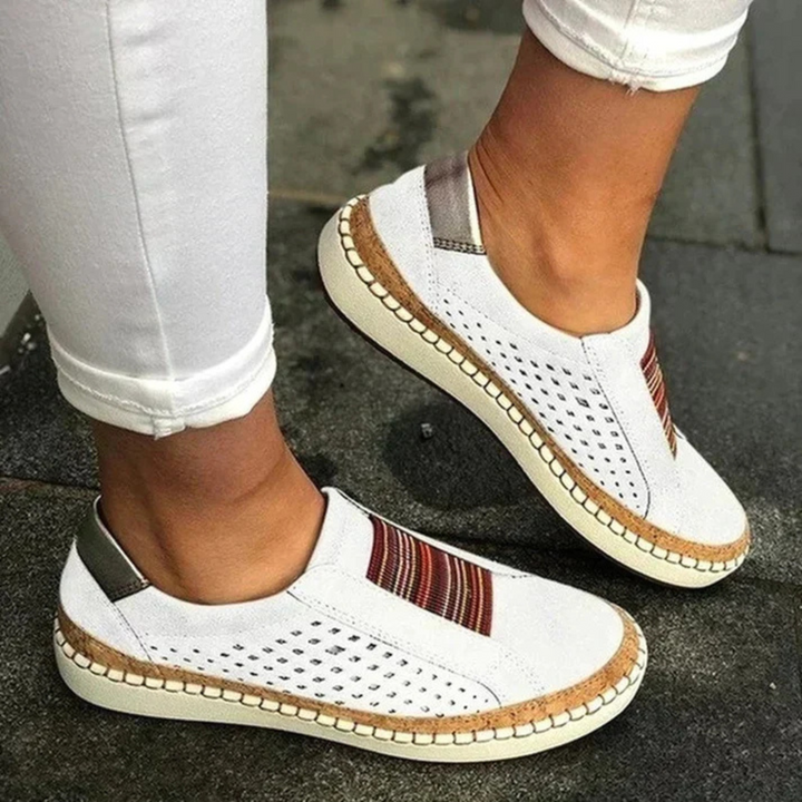 Lässige Slip-On-Damenschuhe – atmungsaktiv, perforiert, langlebiger Tragekomfort