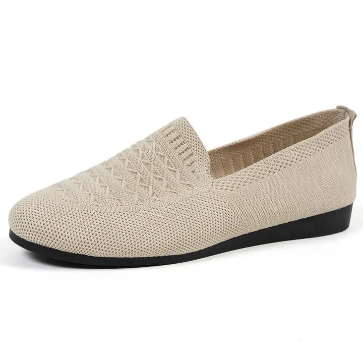 Mocassins Femme Orthopédiques Maille – Enfilage Facile Bout Rond Plat