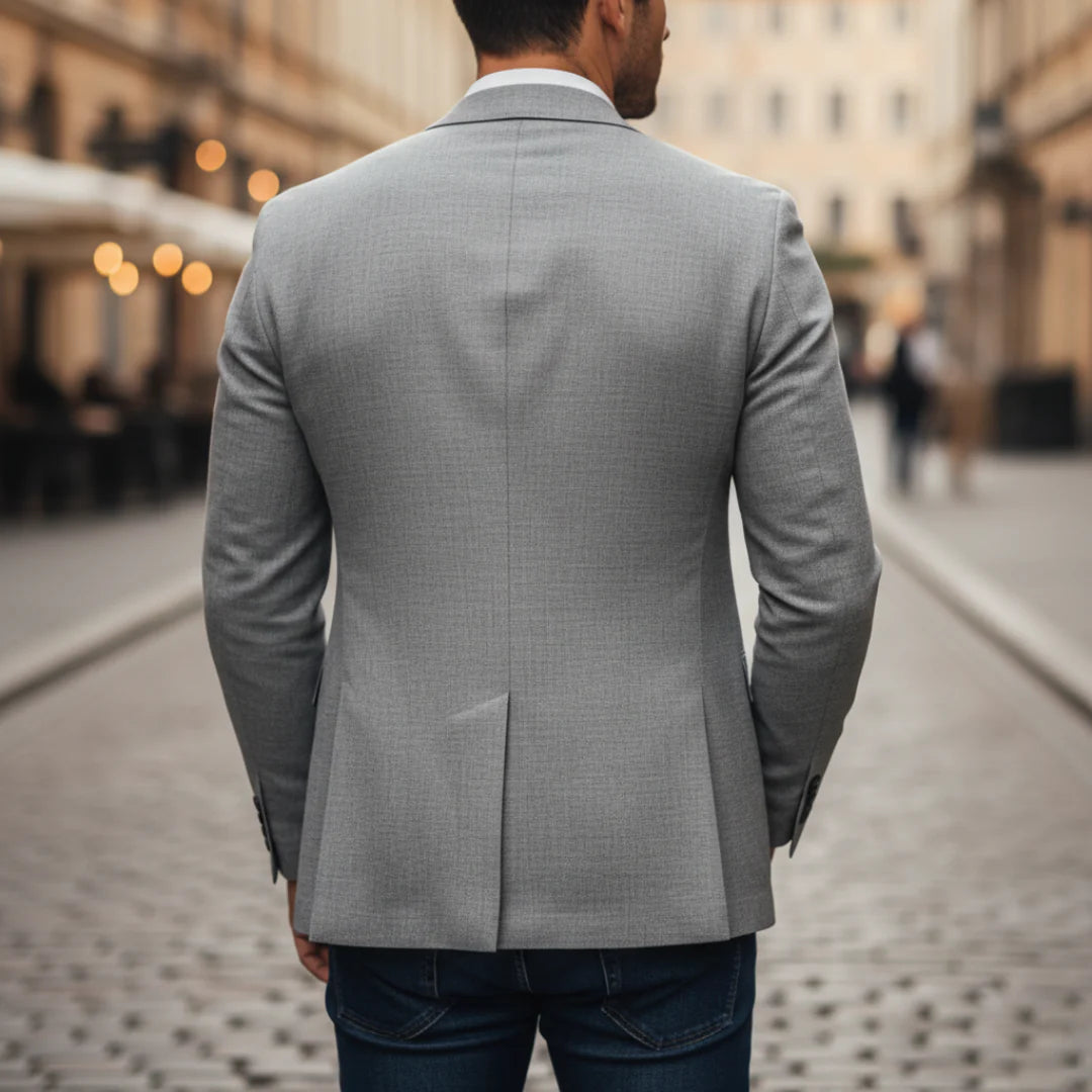 Leichter Freizeitblazer für Herren – Taillierte Passform, doppelte Knopfleiste