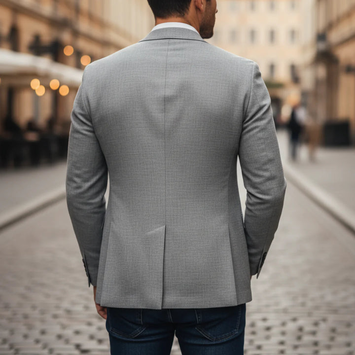 Leichter Freizeitblazer für Herren – Taillierte Passform, doppelte Knopfleiste