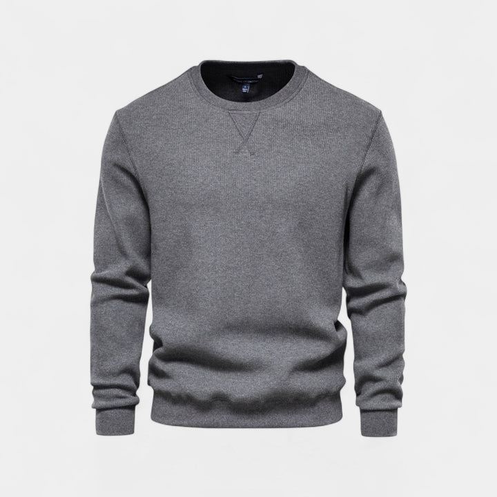 Riche | Pull homme coton col rond - Coupe minimaliste