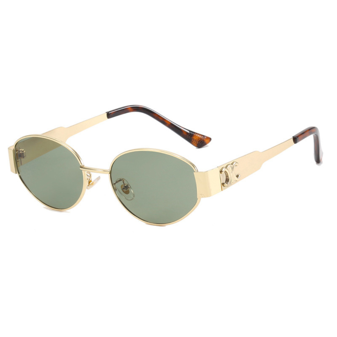 Lunettes de Soleil Vintage pour Femme – Monture Ovale Verres Teintés