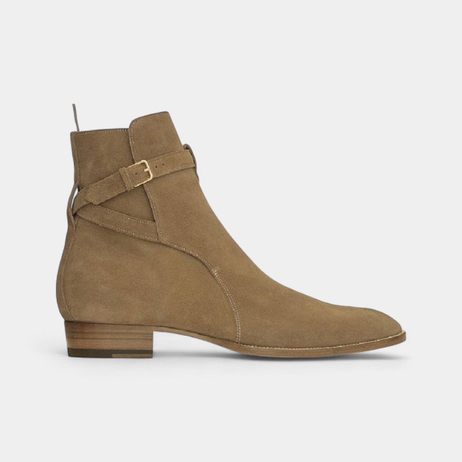 Riche | Bottes Martin homme en daim à boucle