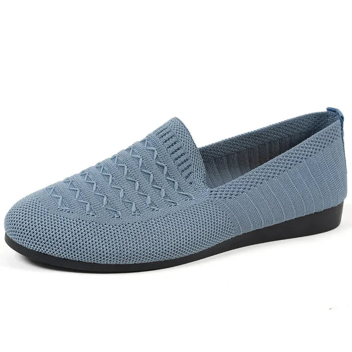 Mocassins Femme Orthopédiques Maille – Enfilage Facile Bout Rond Plat