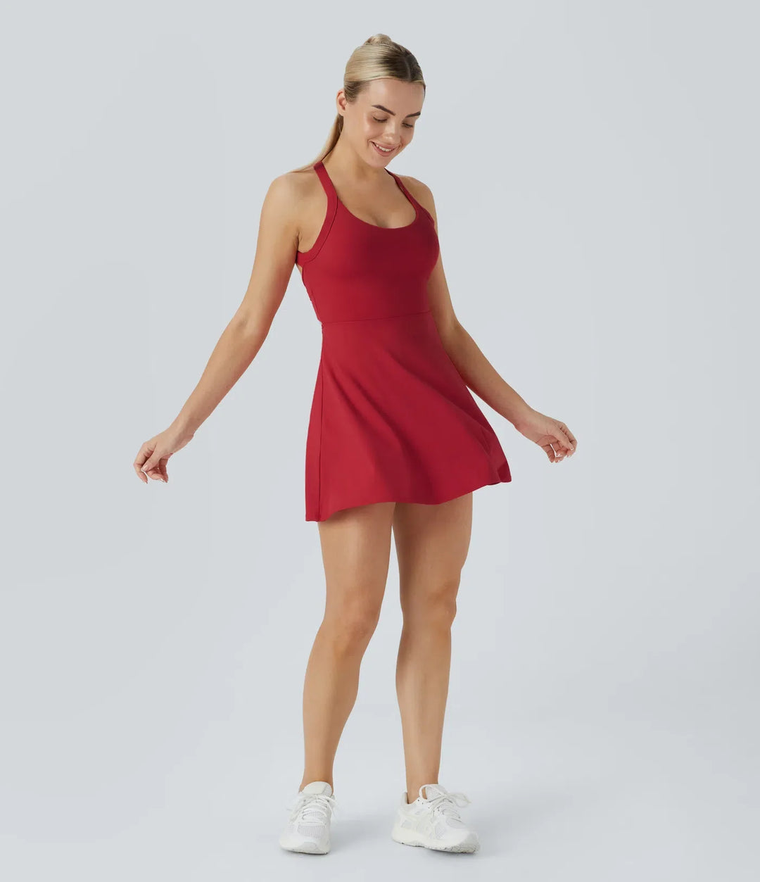 Robe Mini Sport Extensible pour Femme – Short Intégré Coupe Évasée