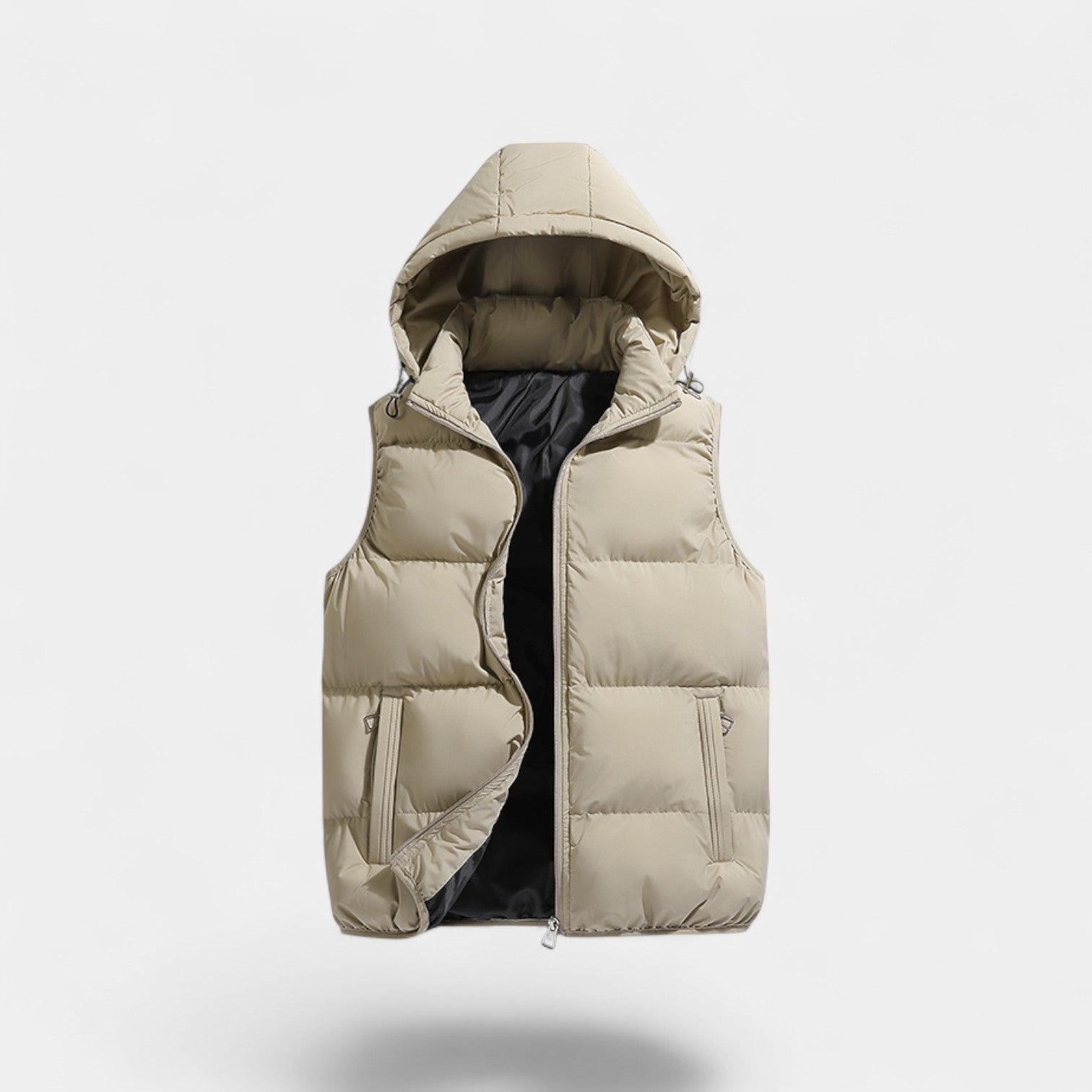 Riche | Gilet sans manches homme coton capuche – thermique épais casual
