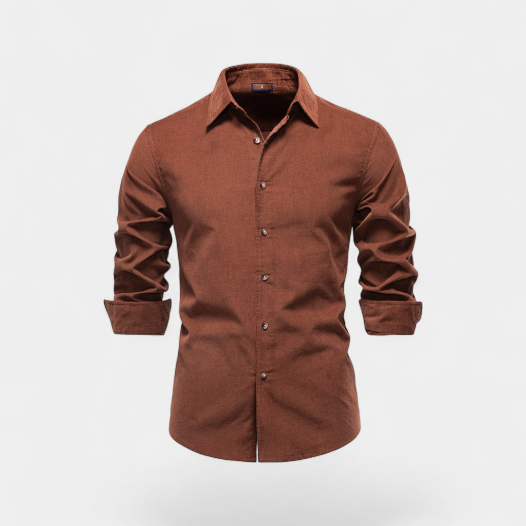 Riche | Chemise homme coton velours côtelé – Business casual raffiné