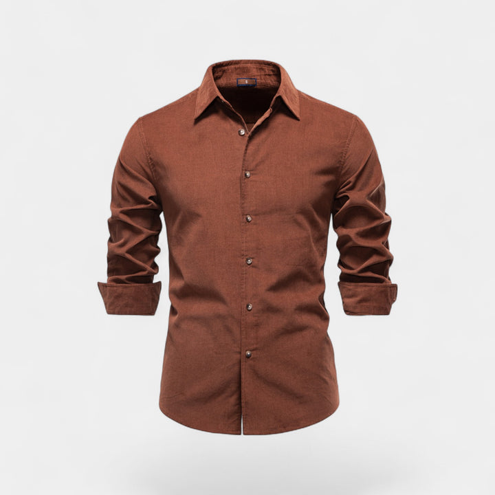 Riche | Chemise homme coton velours côtelé – Business casual raffiné
