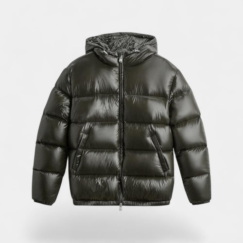 Riche | Doudoune homme à capuche en duvet – chaude, moderne, silhouette raffinée