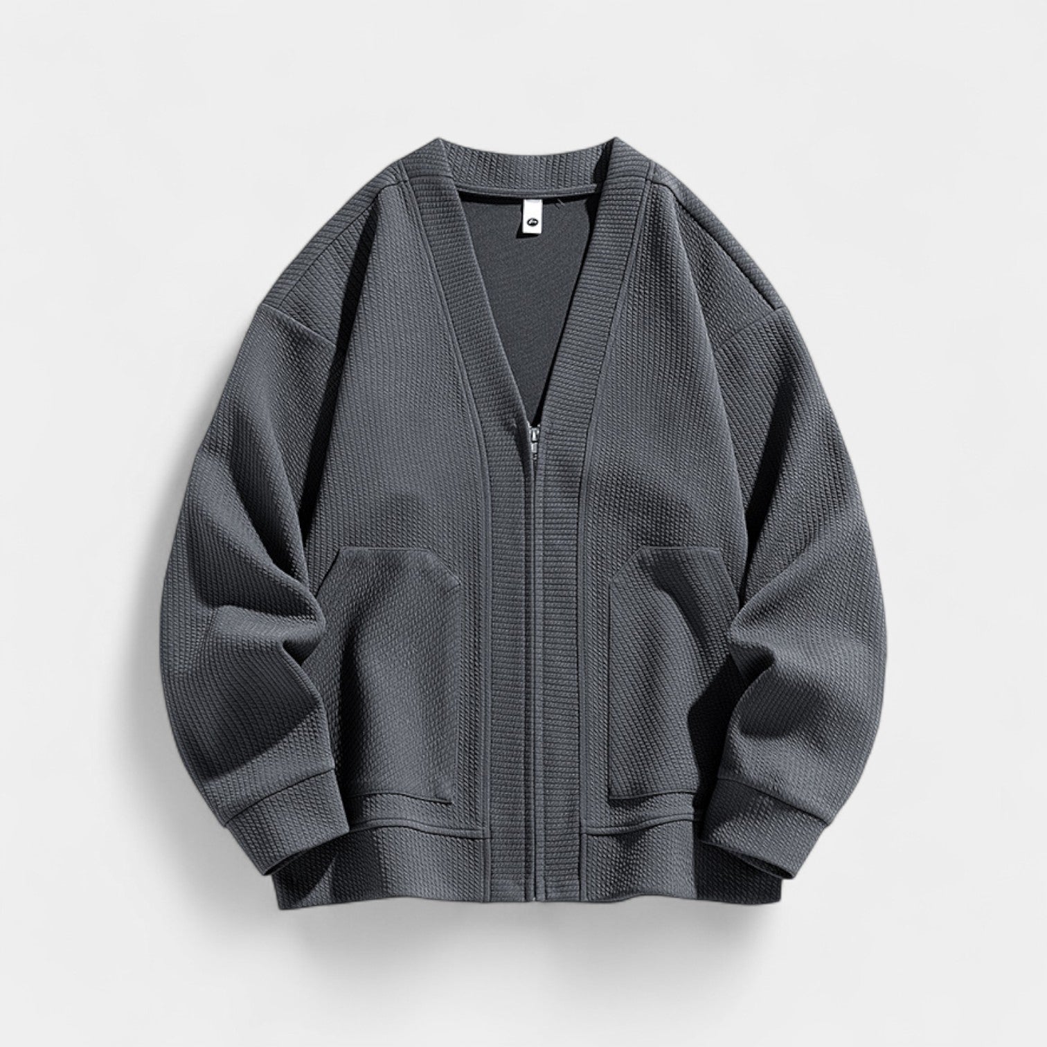 Riche | Cardigan homme maille zip - uni minimal