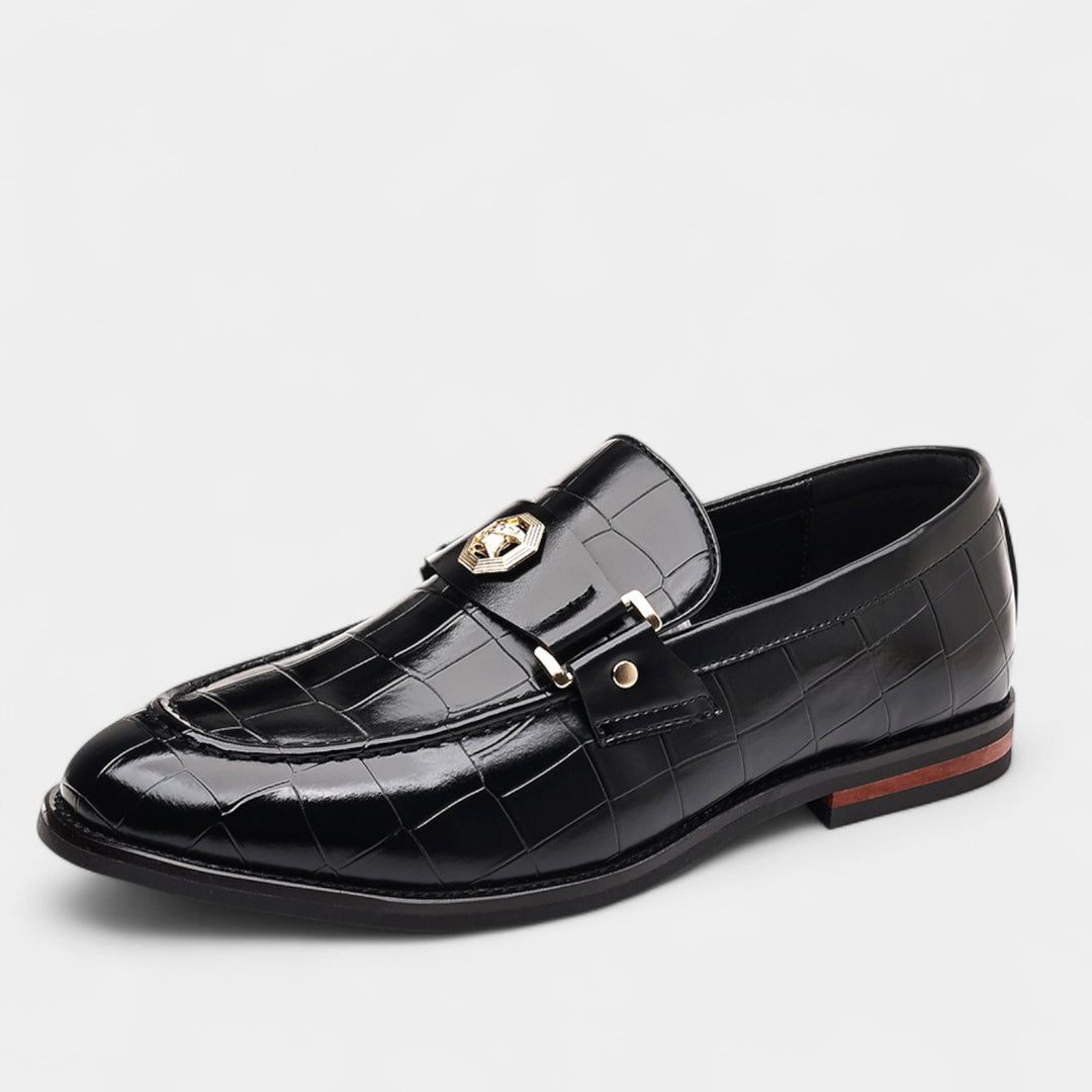 Riche | Mocassins Homme en Cuir à Motif – Élégance Classique à Enfiler