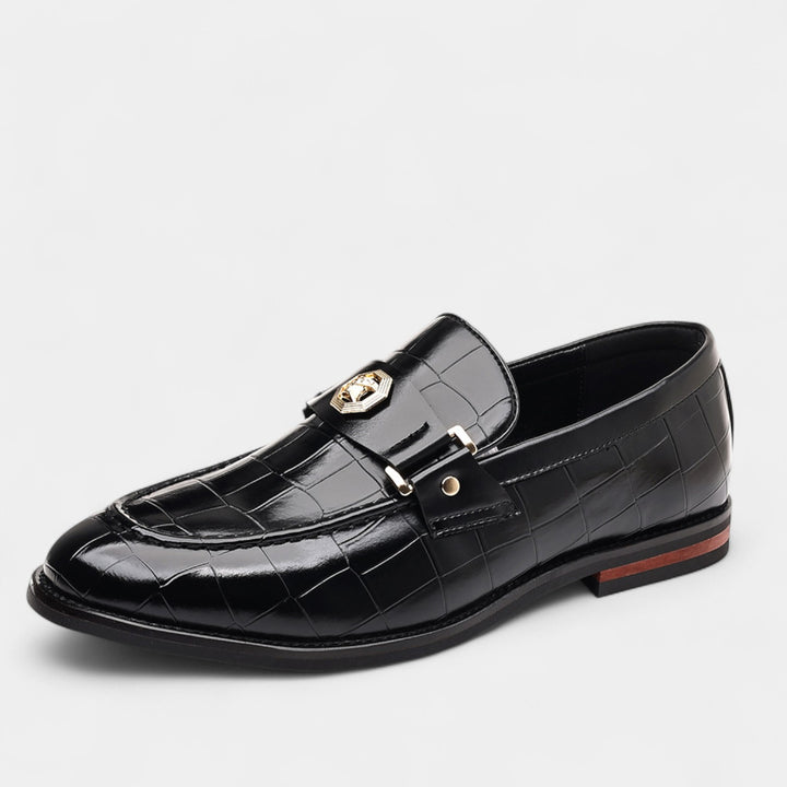 Riche | Mocassins Homme en Cuir à Motif – Élégance Classique à Enfiler