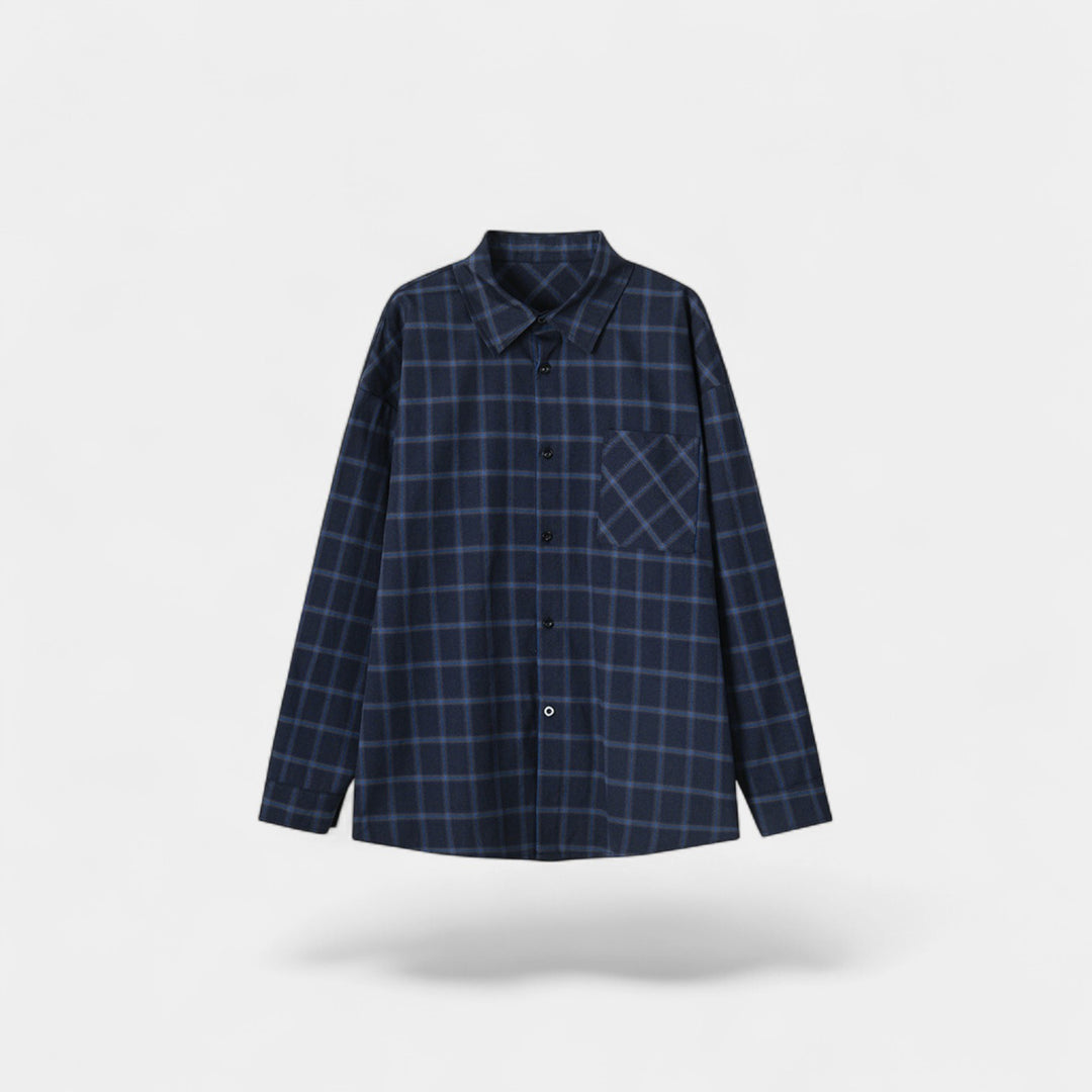 Riche | Chemise Casual Homme en Matière Technique – Coupe Ample à Revers