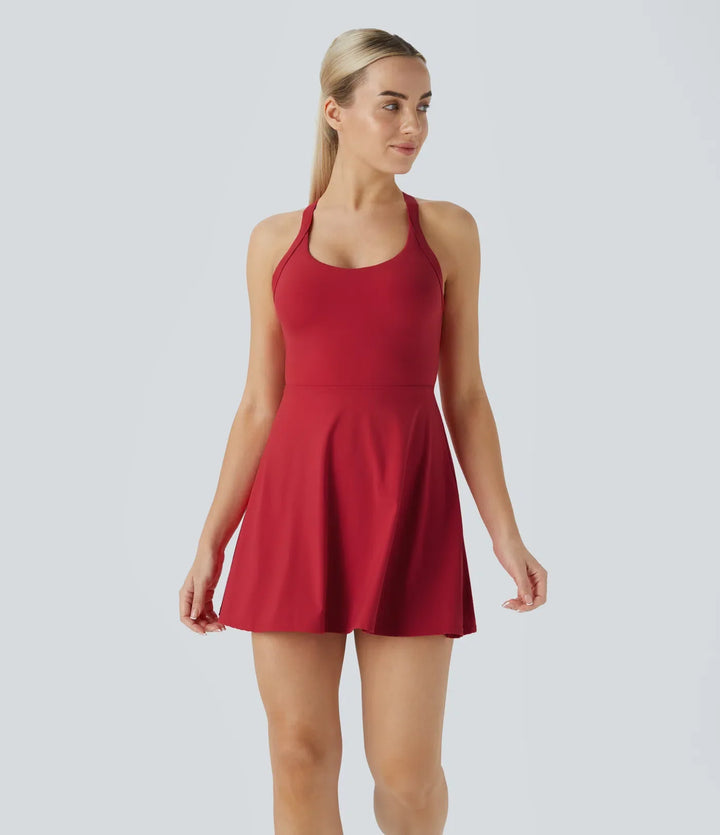 Robe Mini Sport Extensible pour Femme – Short Intégré Coupe Évasée