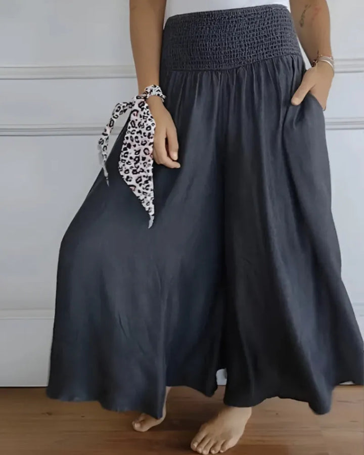Leichte, weite Damenhose – hohe Taille, lockerer Schnitt