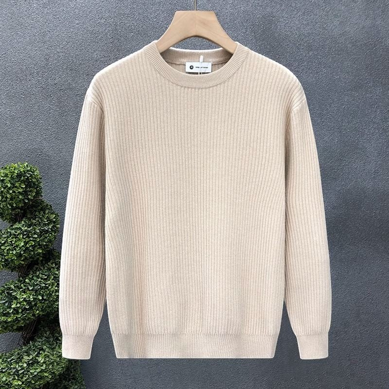 Pull Homme en Maille Épaisse – Coupe Ample Col Rond