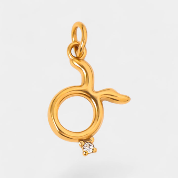 Pendentif Zodiaque Femme – Finition Plaquée Or et Cristal