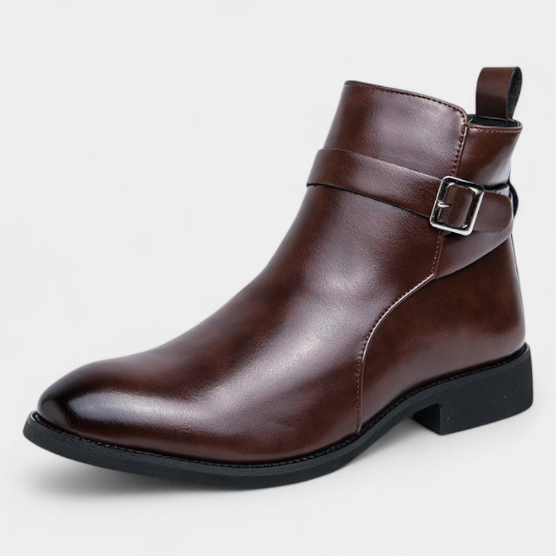 Riche | Bottes Hautes Homme Cuir – Style Minimaliste Britannique