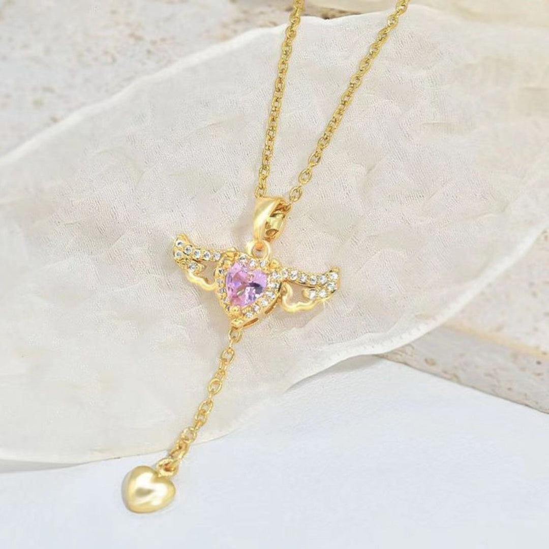 Riche | Collier Cœur Cupidon et Ailes d’Ange Femme