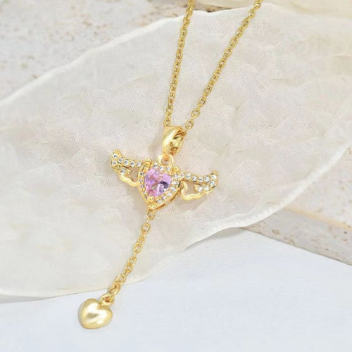 Riche | Collier Cœur Cupidon et Ailes d’Ange Femme
