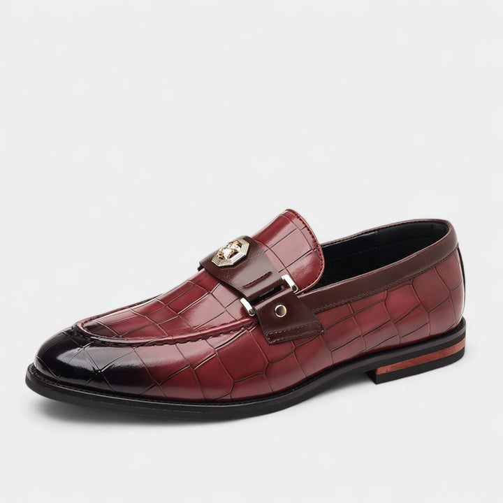 Riche | Mocassins Homme en Cuir à Motif – Élégance Classique à Enfiler