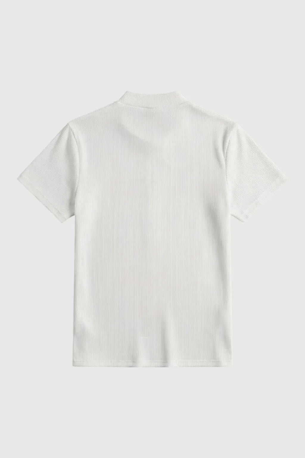 Figurbetontes Stretch-T-Shirt für Herren – Slim-Fit-Schnitt mit geripptem Kragen